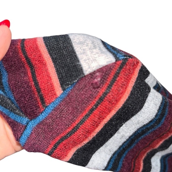 IN San Francisco Bell Sleeve Stripe Sweater Bow Back Women’s M Winter Blouse - Picture 13 of 13